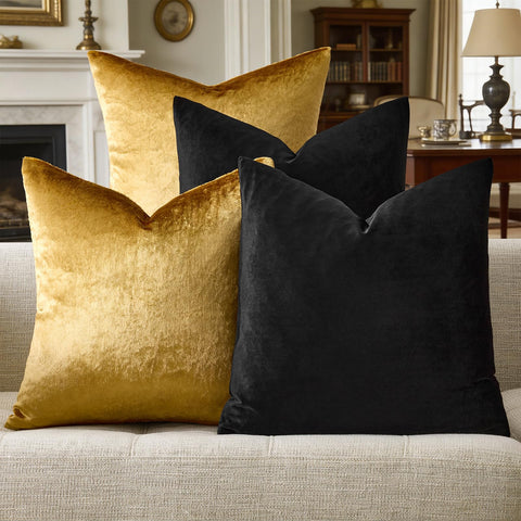 GIGIZAZA gold and black duo elevates living room decor.