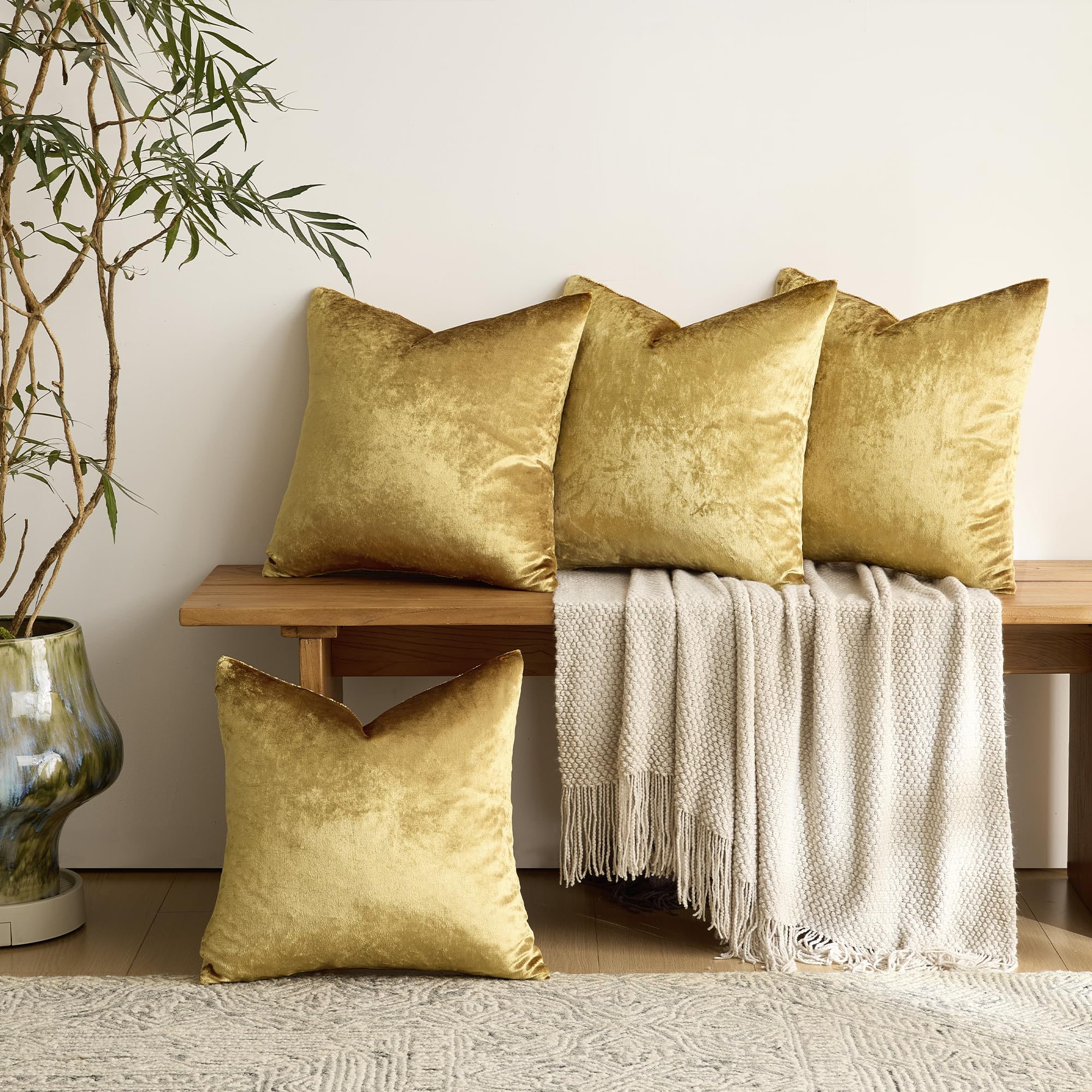 GIGIZAZA soft velvet finish pillow cover for comfortable stylish seating
