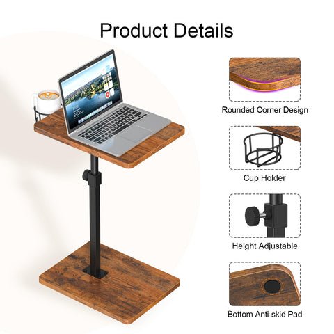 Giikin sofa armrest side table ideal for snacks and laptops.