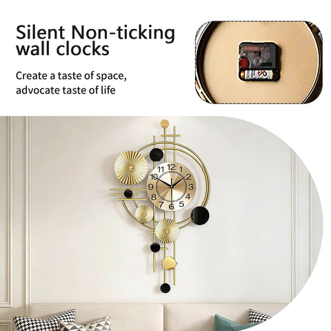 Gilacco clock includes a sturdy hanging hook for quick wall mounting.