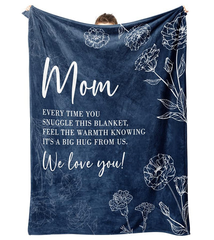 GiltGlimmer mom blanket in blue for cozy warmth and heartfelt gifting