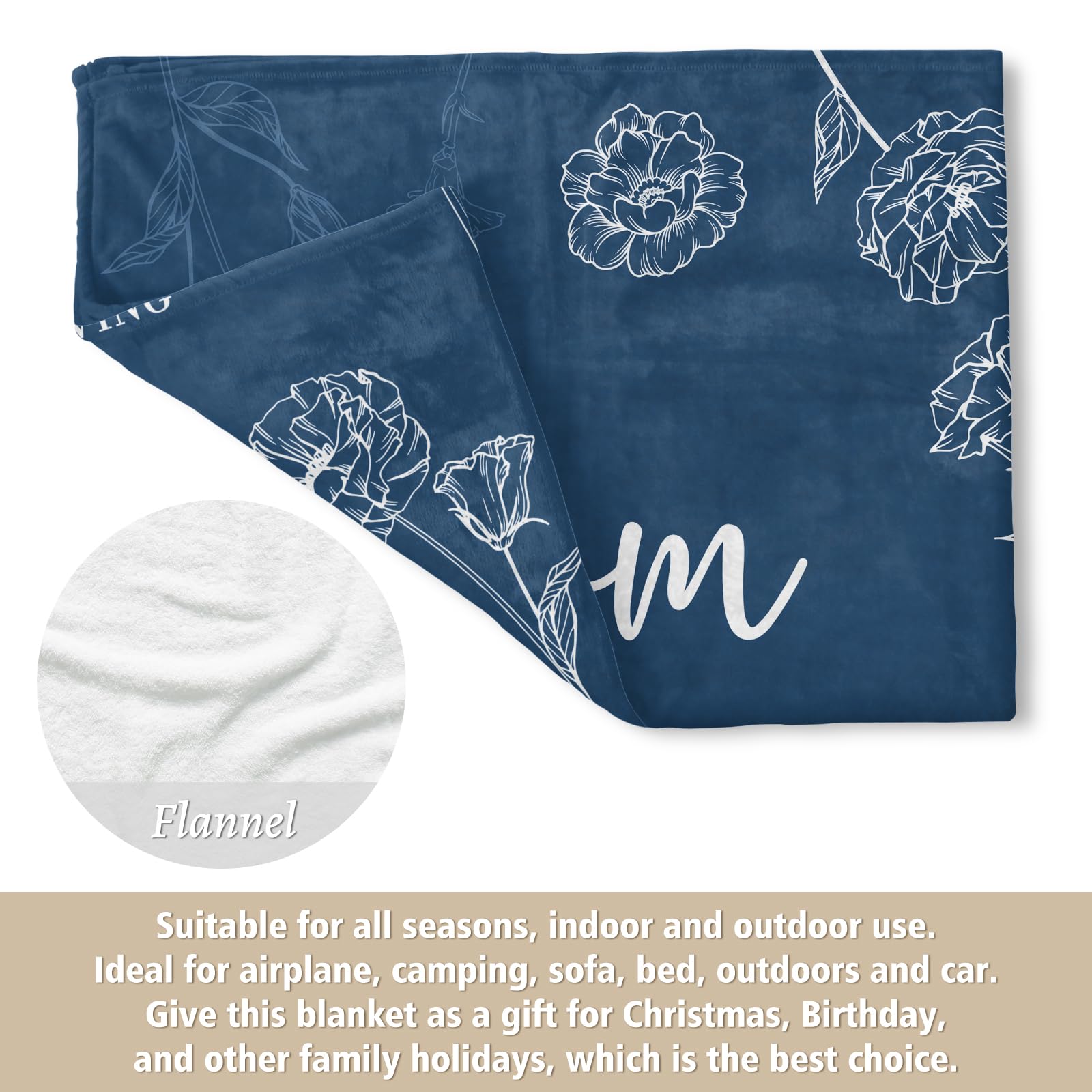 GiltGlimmer mom blanket beside packaging ready for gifting