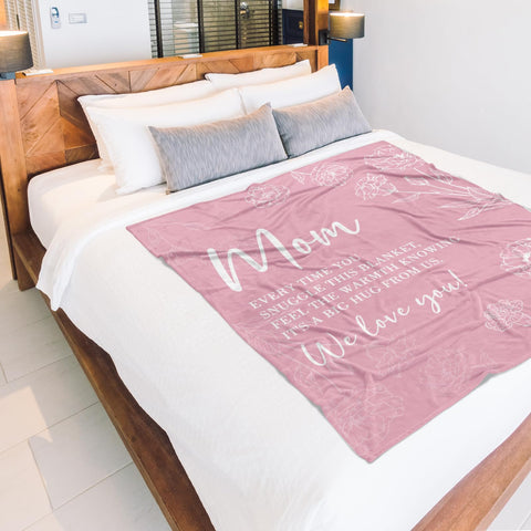 GiltGlimmer mom blanket gift-ready pink wrap for thoughtful presents.