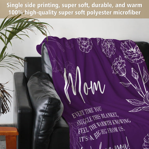 GiltGlimmer mom blanket on sofa highlighting cozy warmth.