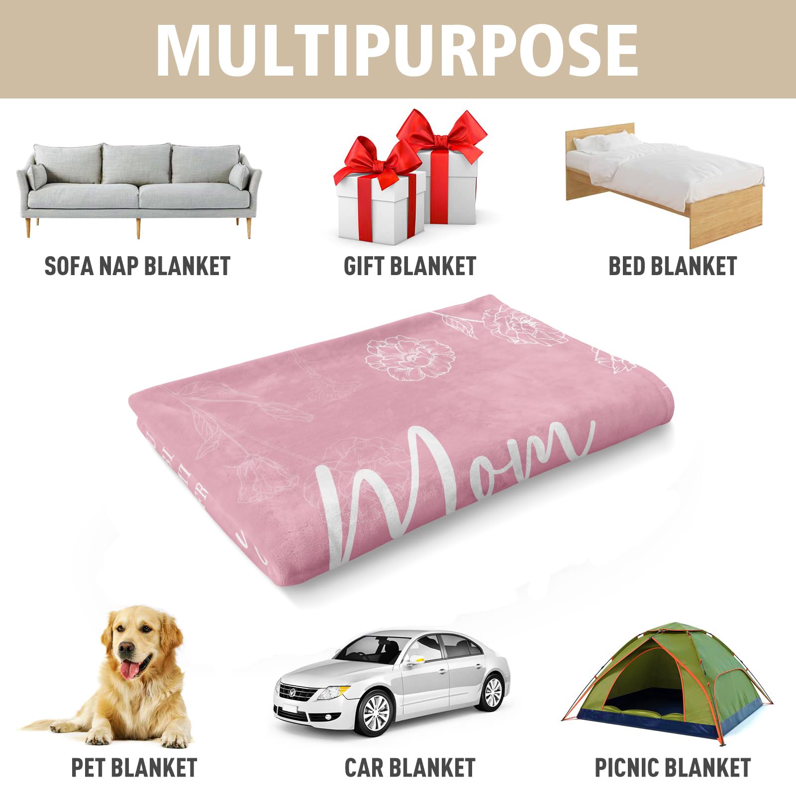 GiltGlimmer travel-ready mom blanket for picnics and car rides.
