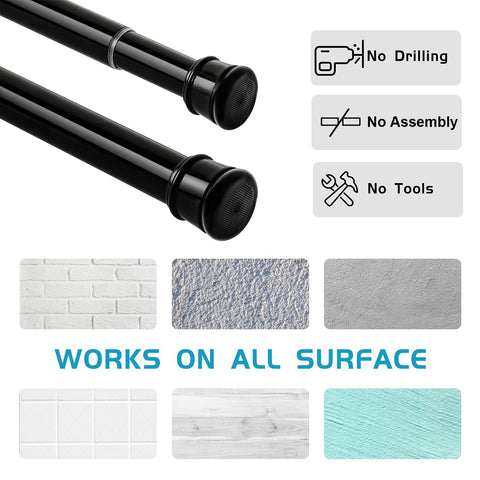 Ginbel Direct 1 inch diameter rod delivers sturdy curtain support.