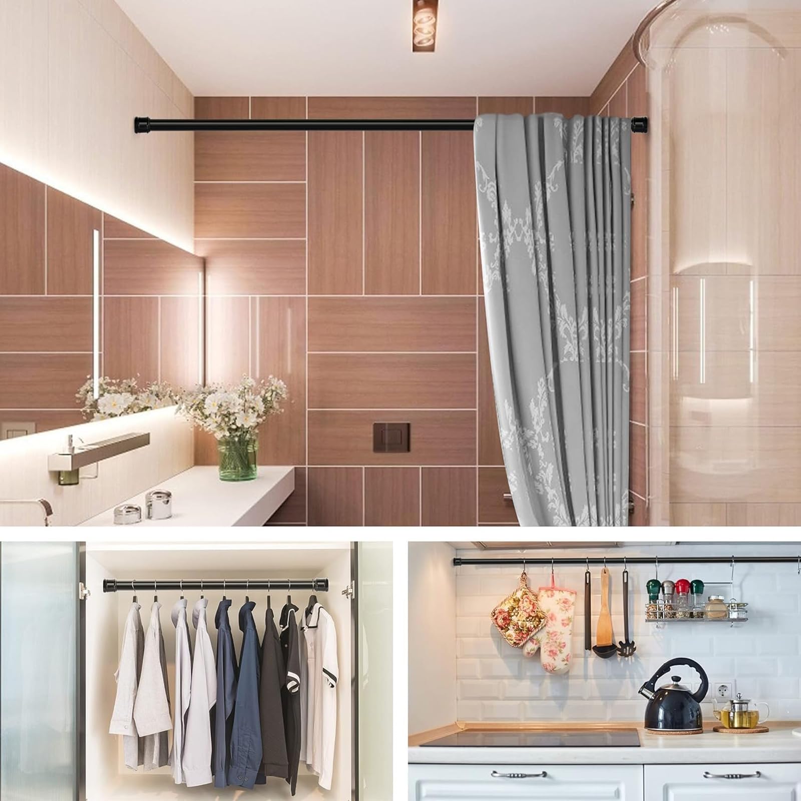 Ginbel Direct matte black finish complements modern decor and resists wear.