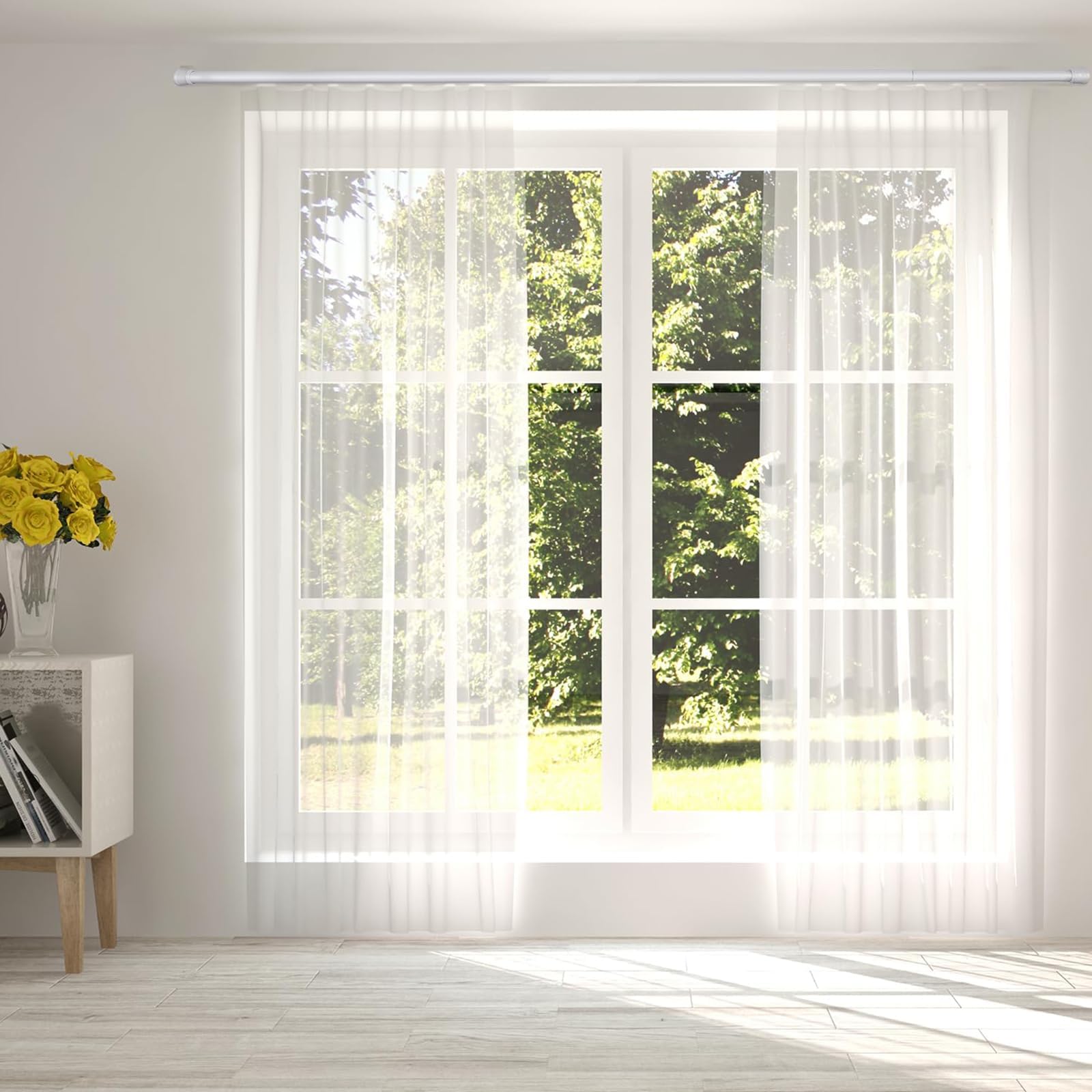 Ginbel Direct anti-slip ends secure curtains on smooth surfaces