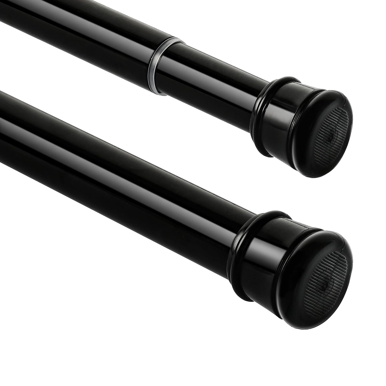 Ginbel Direct two pack tension rods stretched 56-104 inches for flexible room layouts.