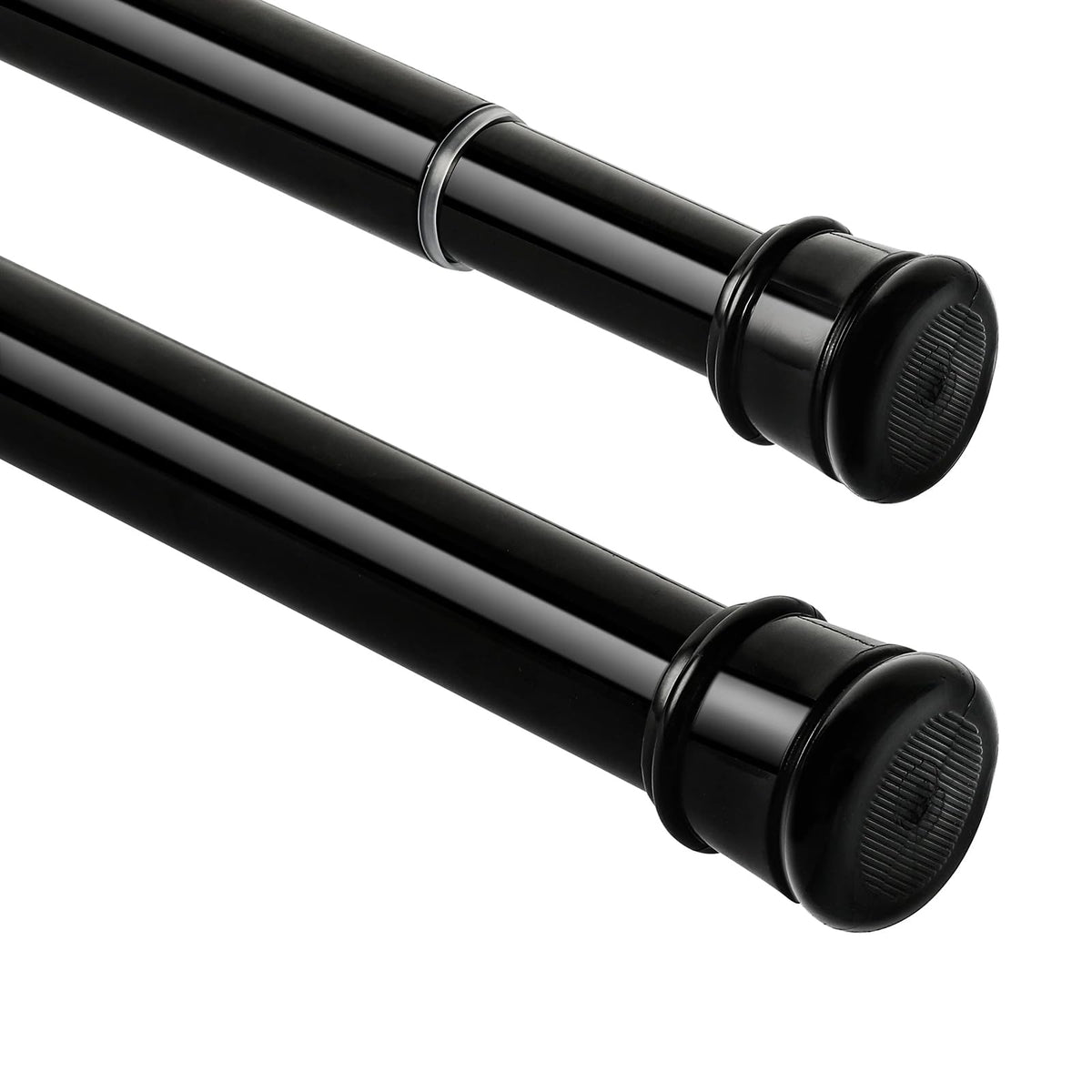 Ginbel Direct two pack tension rods stretched 56-104 inches for flexible room layouts.