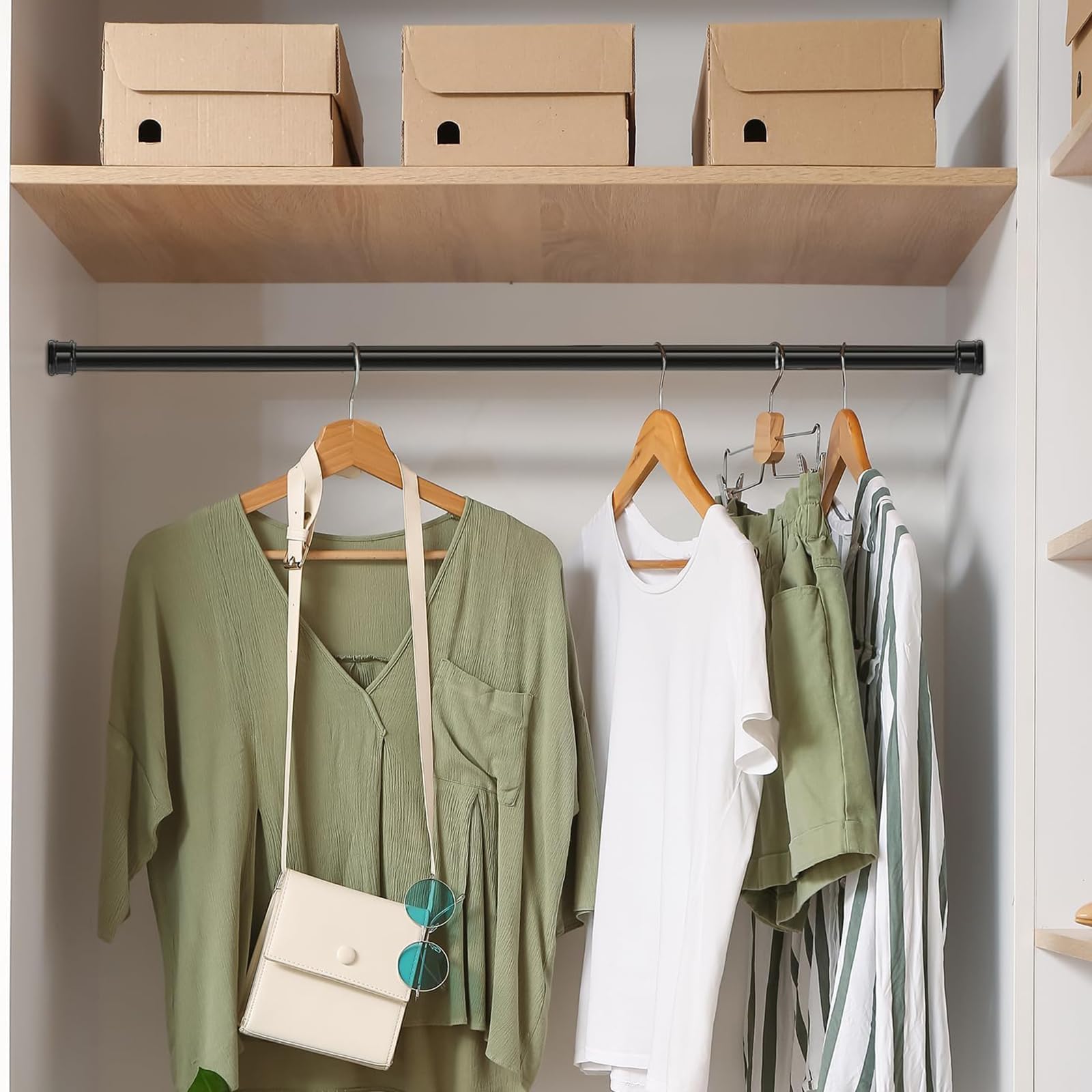Ginbel Direct versatile curtain rod for curtains, dividers, and closets.