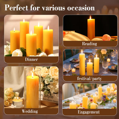 Ginitiri eco-friendly beeswax candles with long burn time