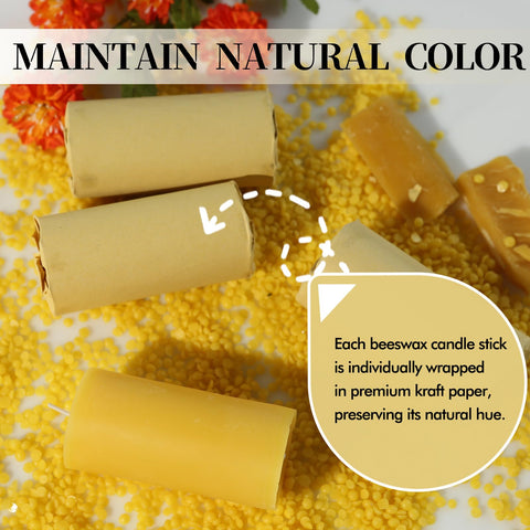 Ginitiri beeswax pillar 4-pack smokeless and dripless performance for clean indoor air.