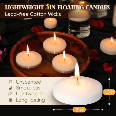 GINITIRI 48-pack bulk candles for weddings and events