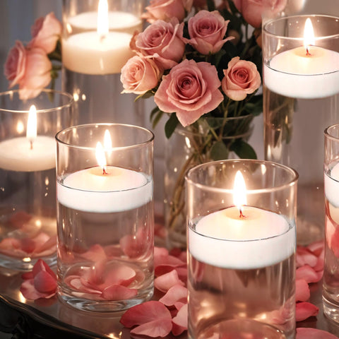 GINITIRI 8-9 hour burn floating candle for extended use