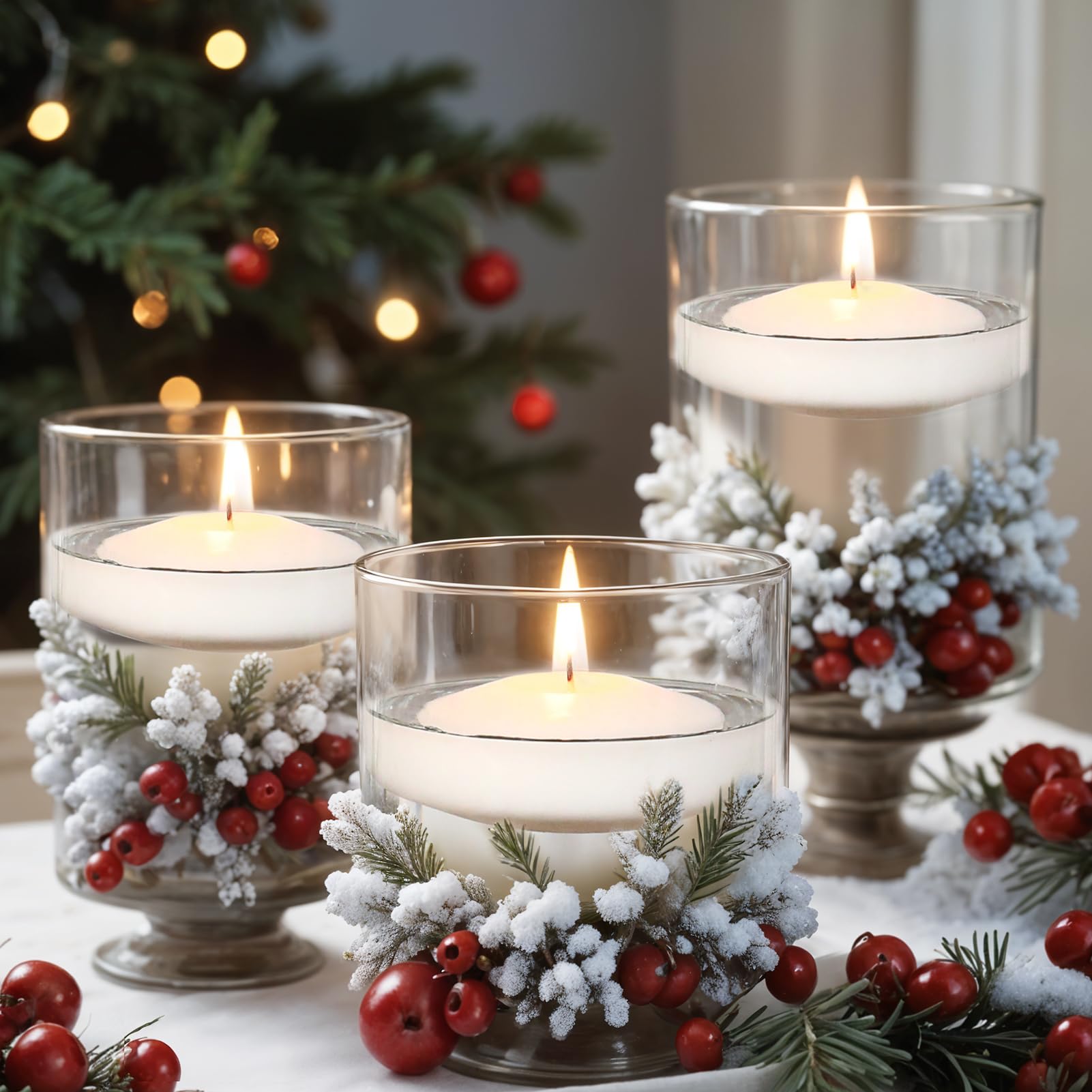 GINITIRI hypoallergenic floating candles for safe celebrations
