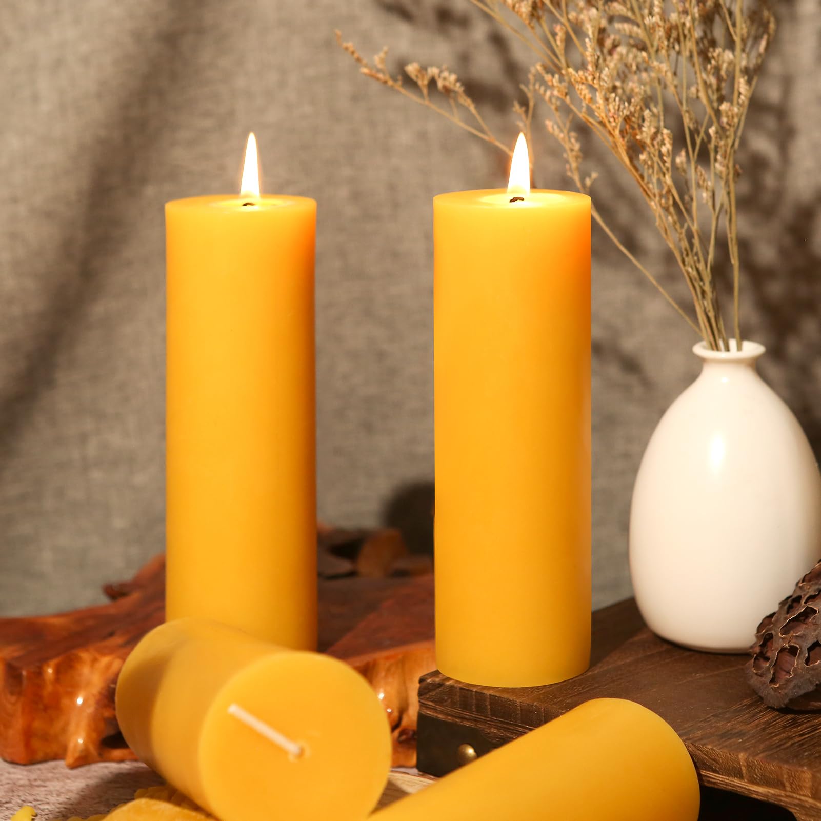 Ginitiri eco-friendly candles use cotton wicks for cleaner burning at home.