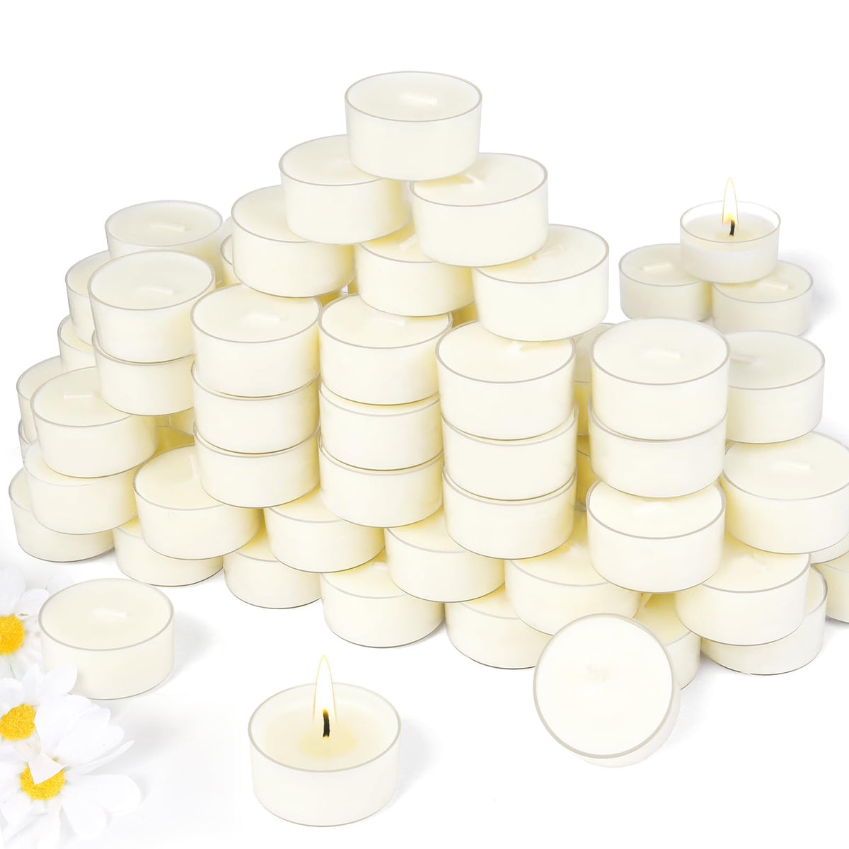 Ginitiri soy tealight candle with 6-hour burn for steady ambient lighting.