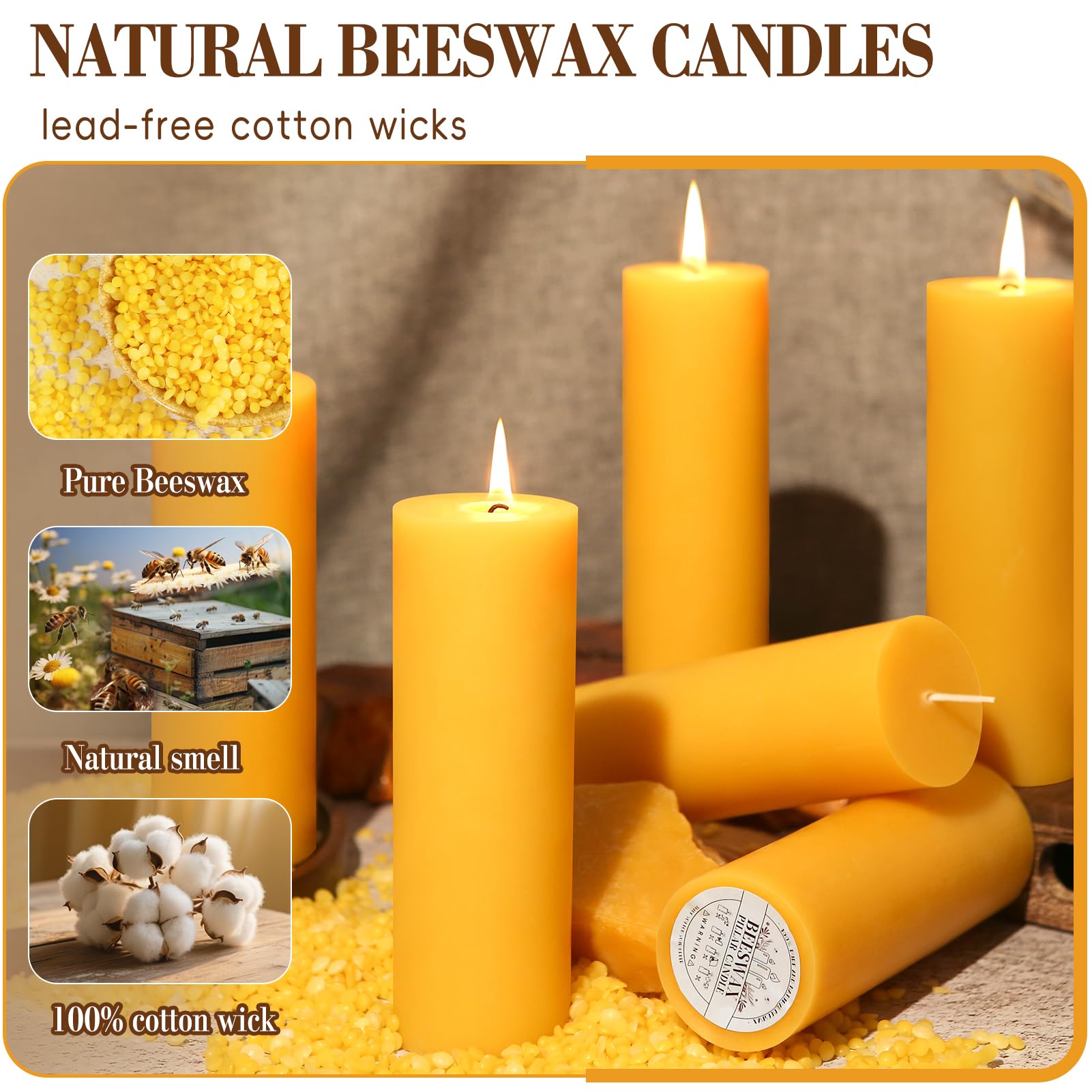 Ginitiri wedding or church decor candles, tall and elegant