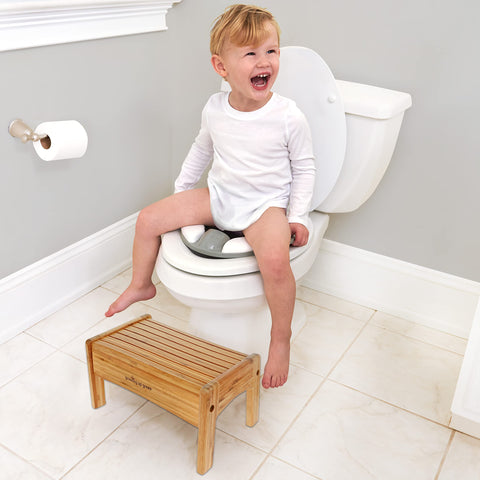 Ginsey Growing Up Green bamboo stool offers safe, sustainable design for everyday tasks.