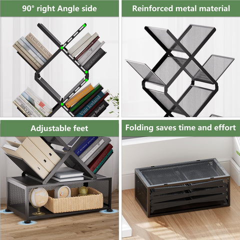 Gintan durable metal construction provides sturdy support in black