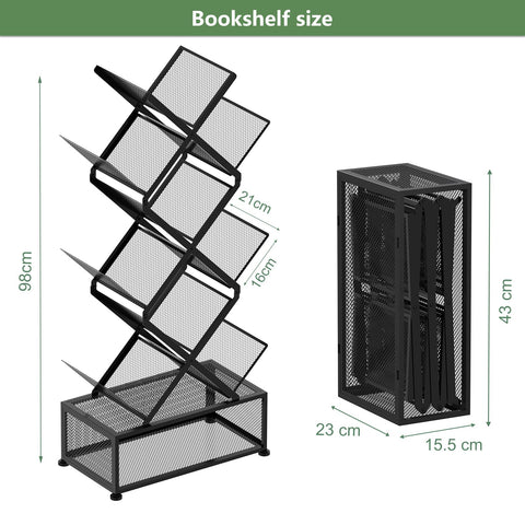 Gintan tree-design shelf requires no installation, black finish