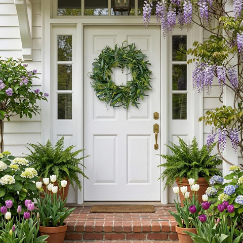 GinzeTop olive fruits and willow leaves create lifelike texture for rustic decor.