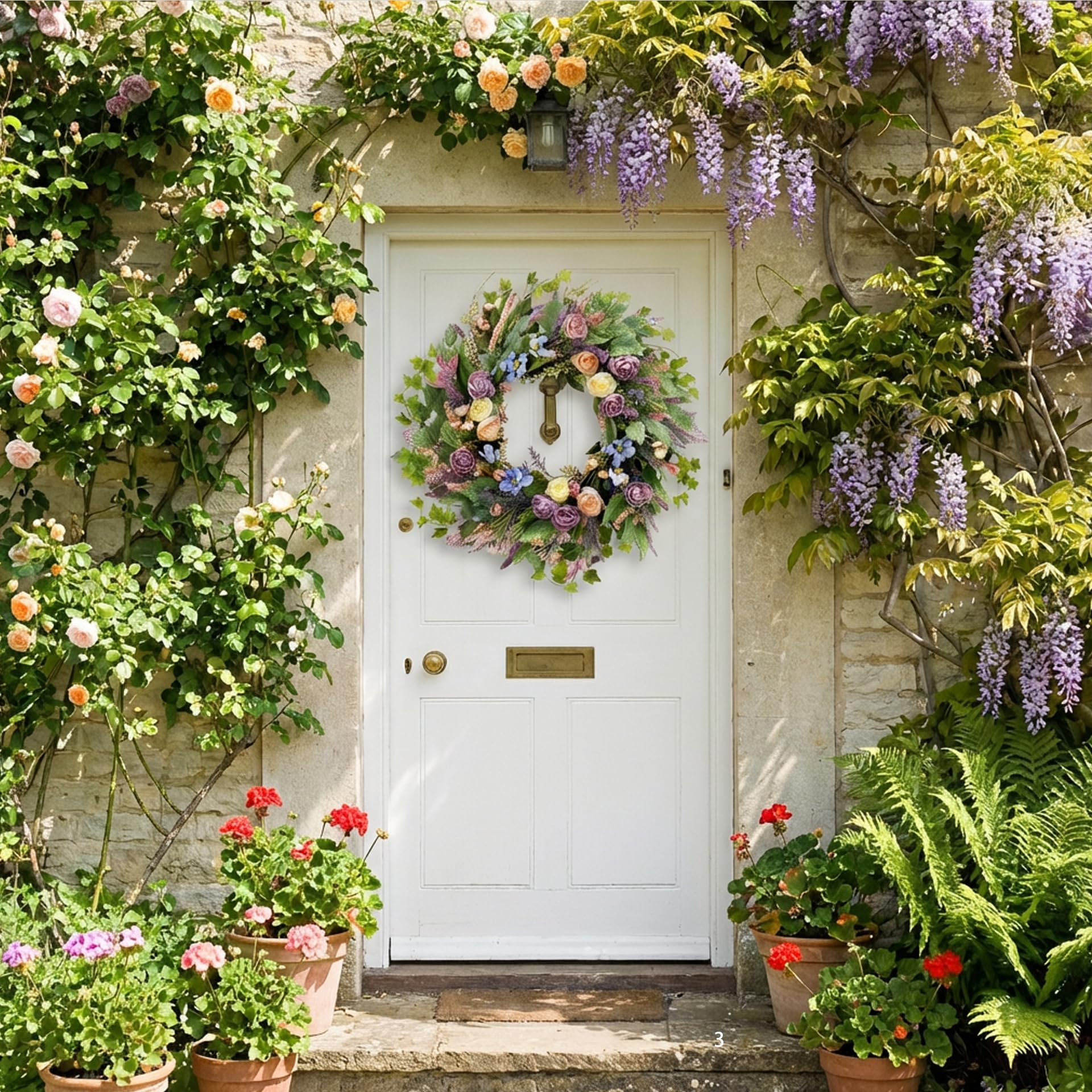 GinzeTop wreath works as wall art or mantel centerpiece