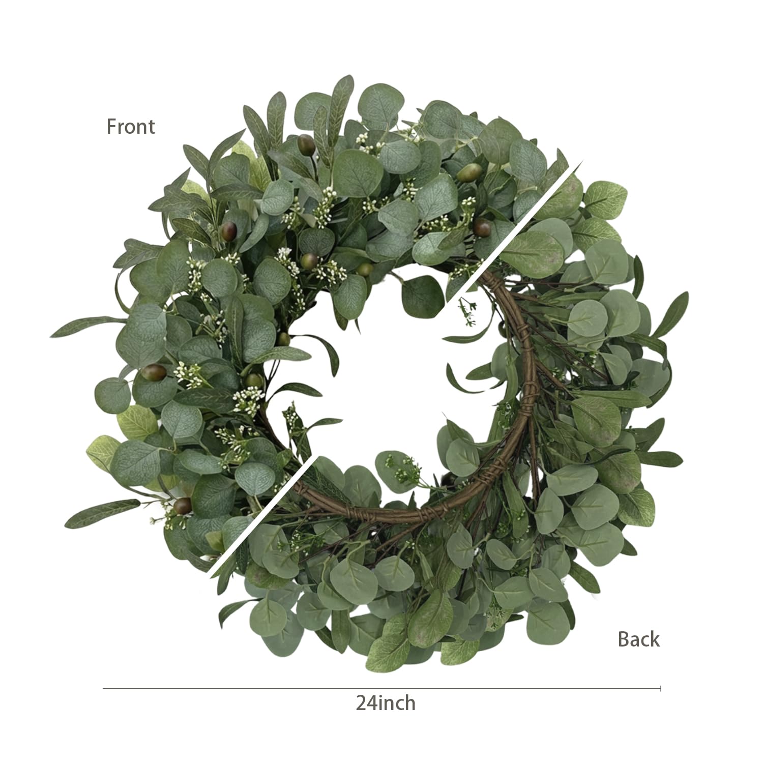 GinzeTop wreath for wall or window adding natural texture.