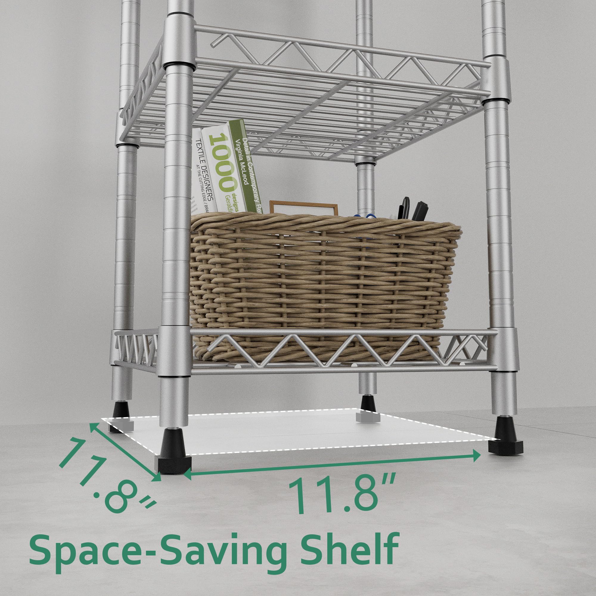 GIOTORENT 5-tier shelving suitable for laundry kitchen storage