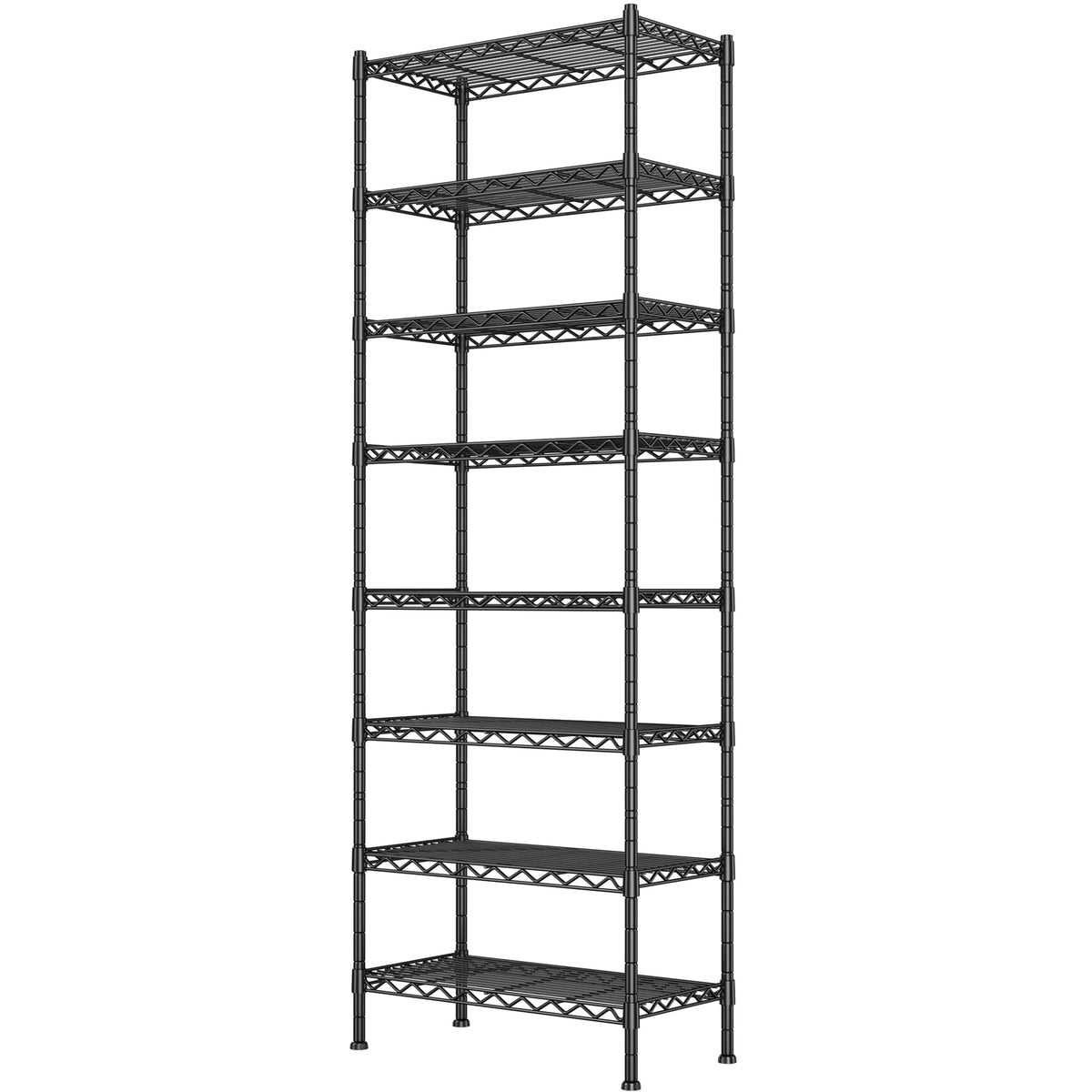 GIOTORENT 8-Wire Garage Shelving assembly shows tool-free setup for fast storage.