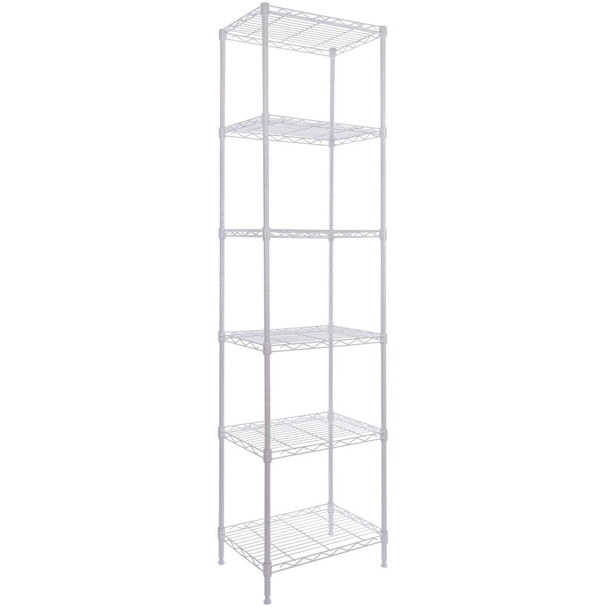 GIOTORENT 6-tier shelf in a compact pantry setup for organized storage.