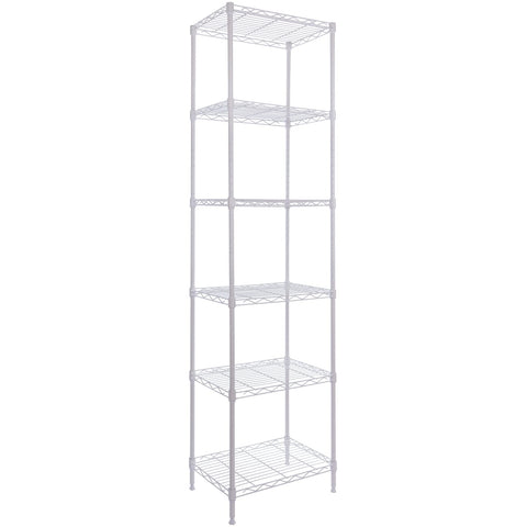 GIOTORENT 6-tier shelf in a compact pantry setup for organized storage.