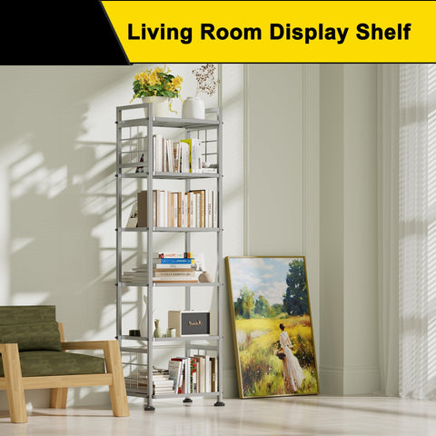 GIOTORENT 6-Wire Shelf with durable steel frame supports heavy items safely.
