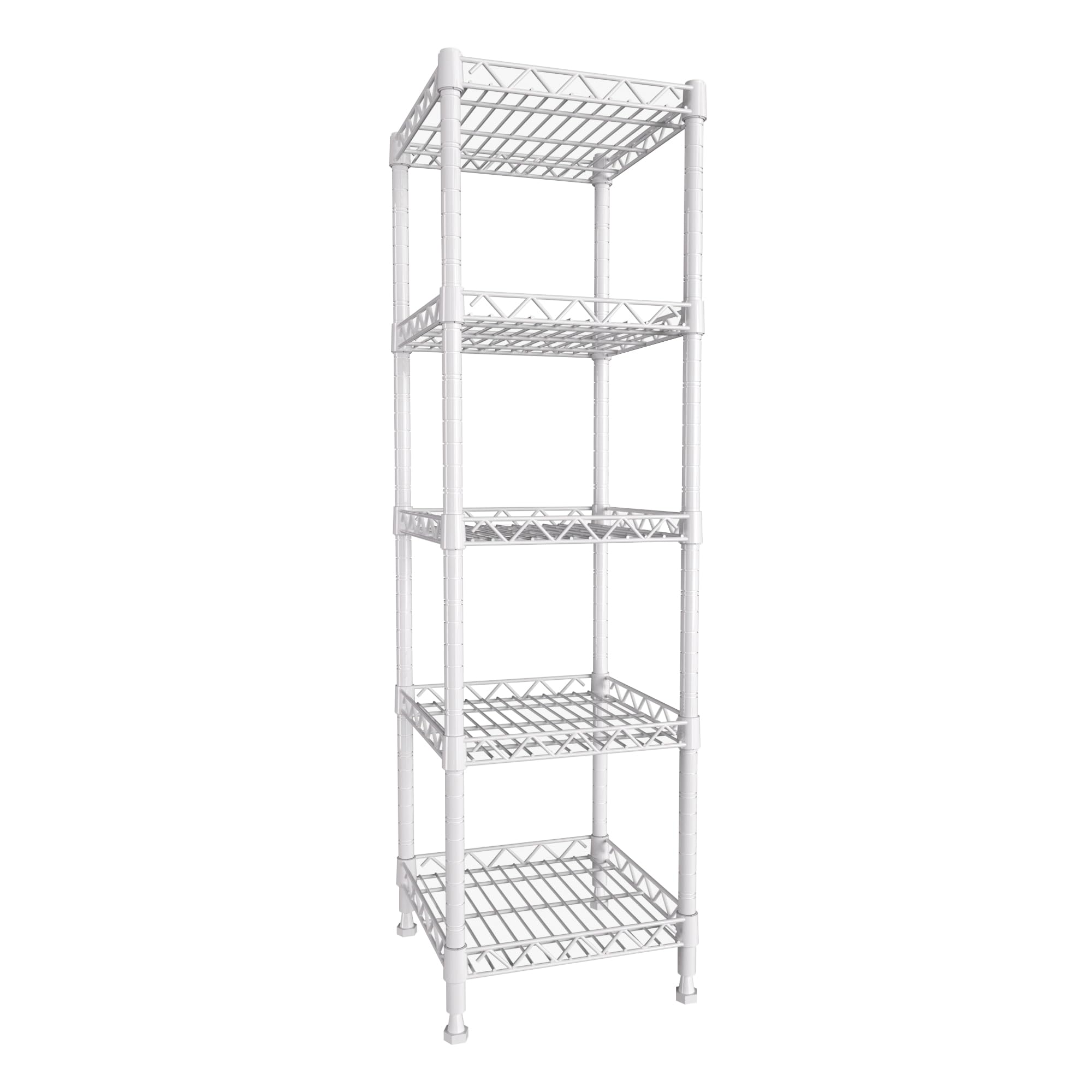 GIOTORENT versatile storage rack suited for multiple rooms and tasks.