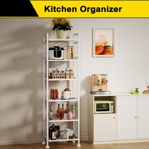 GIOTORENT pantry shelf metal storage ideal for organizing toiletries.