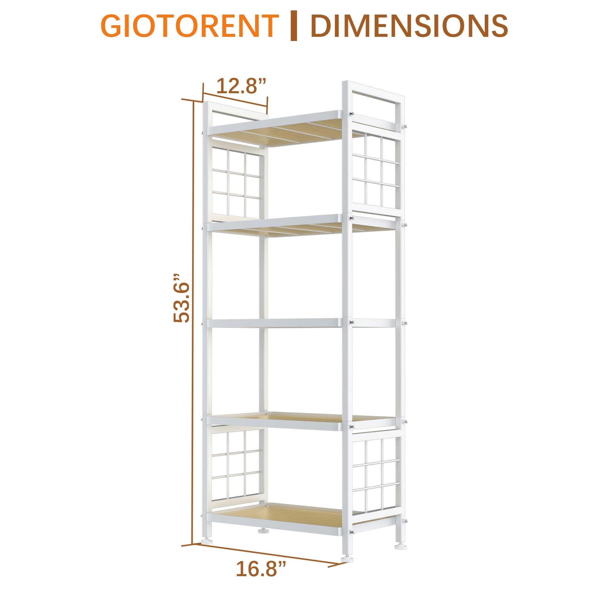 GIOTORENT slim profile shelves fit tight kitchens or bathrooms