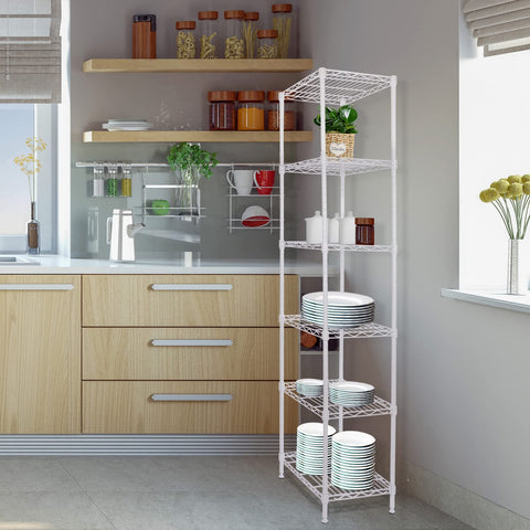 GIOTORENT sturdy metal shelving with corrosion-resistant coating for durable use.