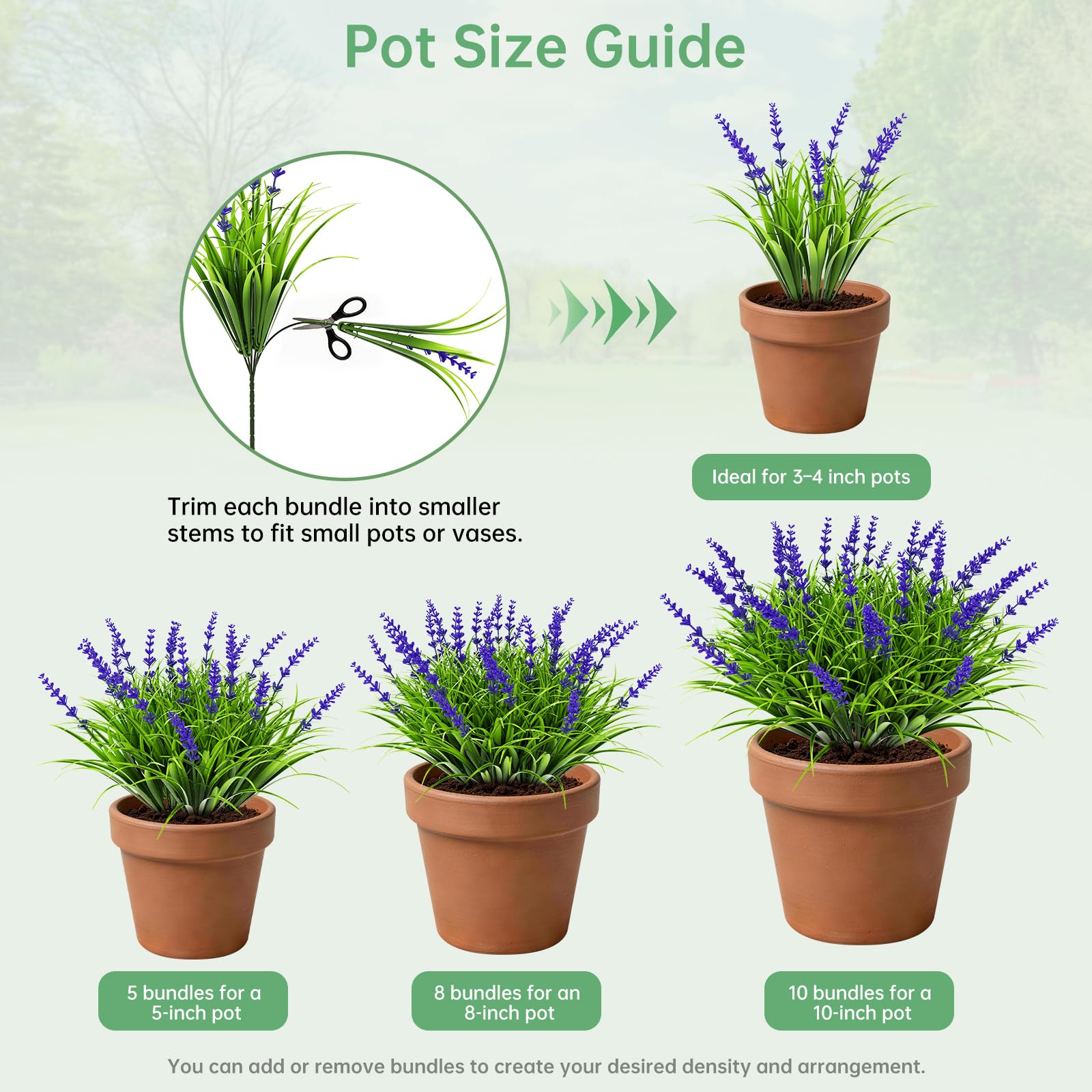 Gipsot adjustable height lavender fits various containers