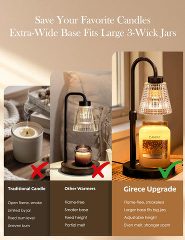 Girece warmer suitable for bathrooms and dining areas with gentle glow