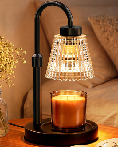 Girece candle warmer lamp with timer and dimmer for customizable fragrance