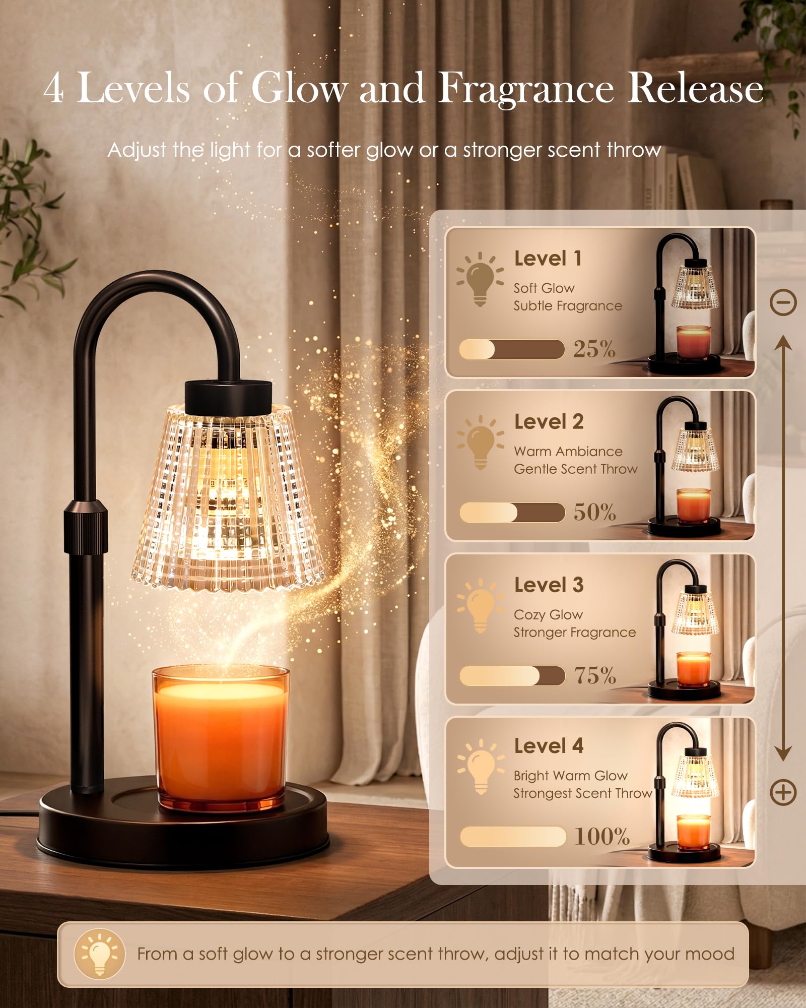 Girece warmer suitable for oversized jar candles with even diffusion