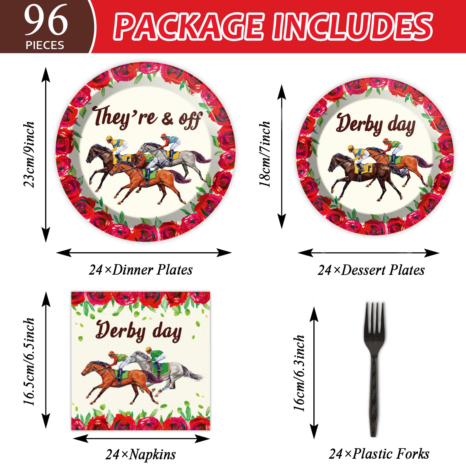 gisgfim Run for The Roses dessert plates for Derby Day, stylish accent with easy cleanup.