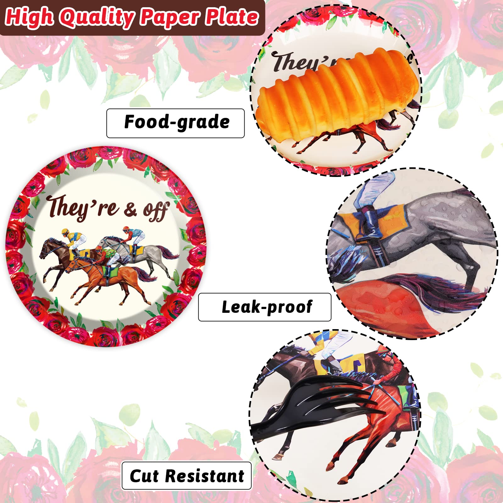 gisgfim Run for The Roses forks for Derby Day, convenient cutlery and quick cleanup.