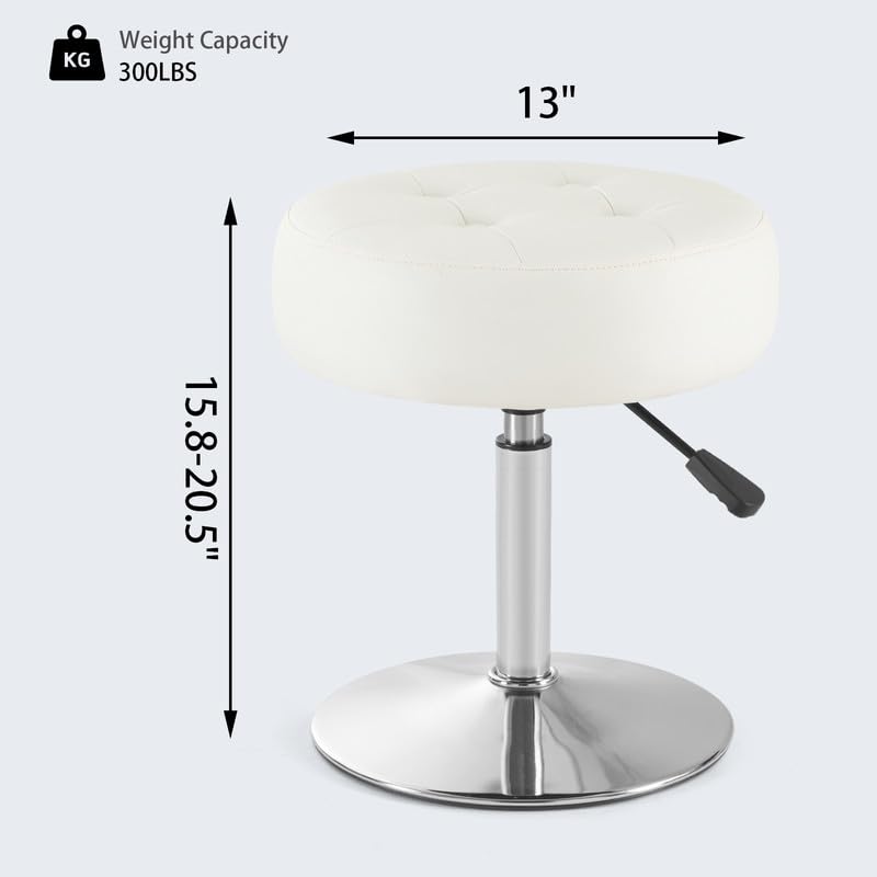 Gitrah tufted round ottoman adds plush comfort and style.