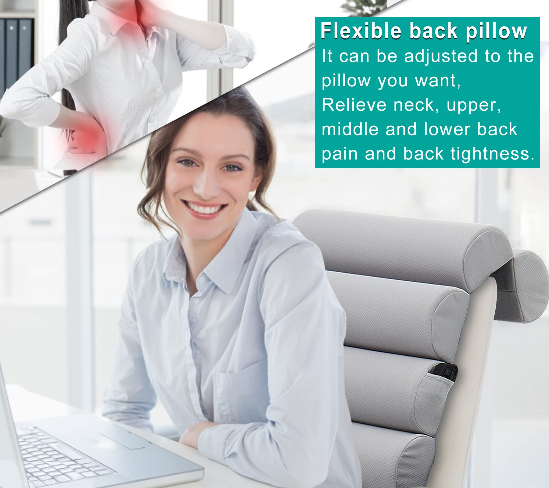 GIVANLEE adjustable strap keeps the cushion securely in place during long work days