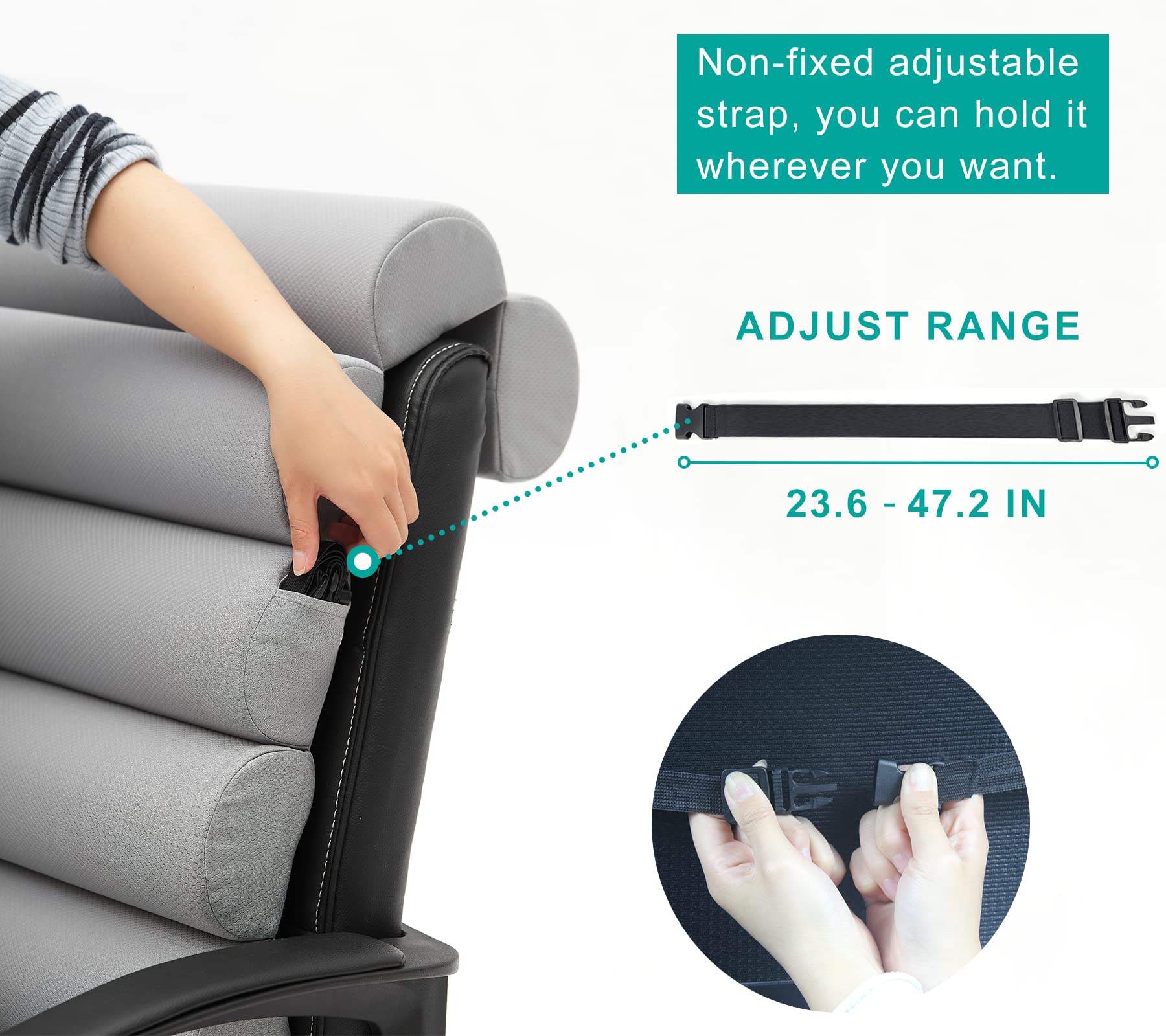 GIVANLEE versatile use on office, gaming, or couch for targeted support