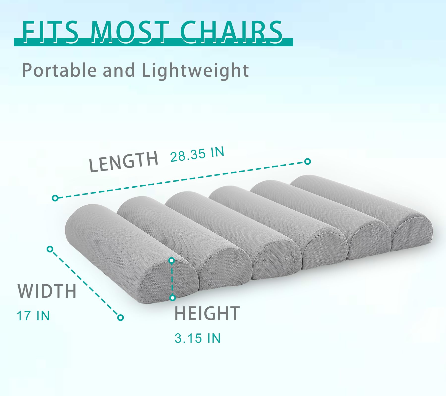 GIVANLEE premium foam core provides soft, resilient back support