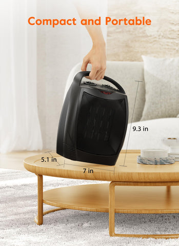 GiveBest compact design with carry handle for portable warmth on demand