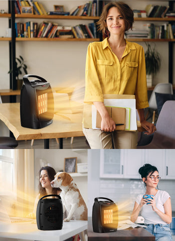GiveBest heat coverage image notes warming up to 200 square feet quickly